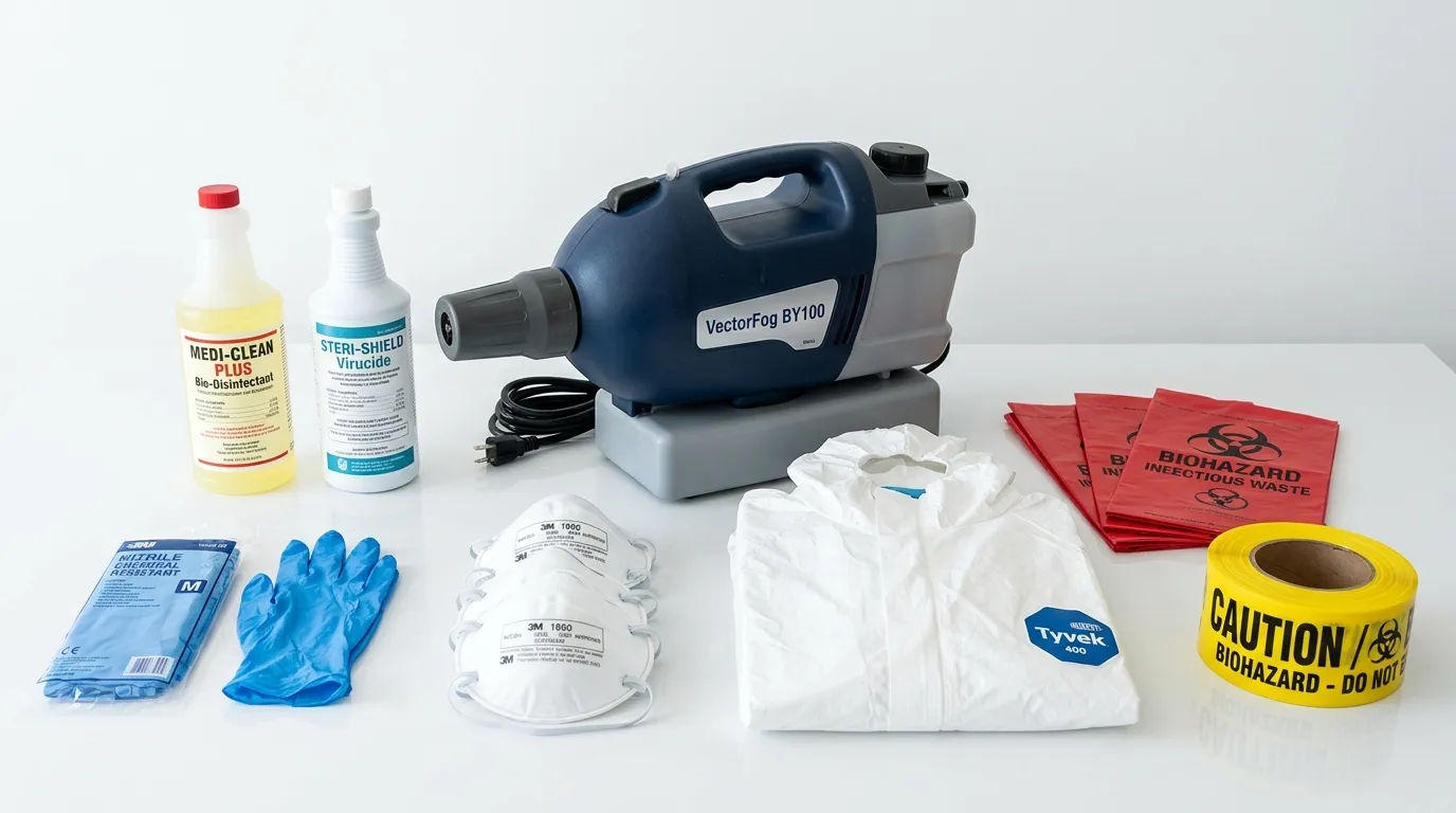 Professional biohazard remediation crew working in Elizabeth